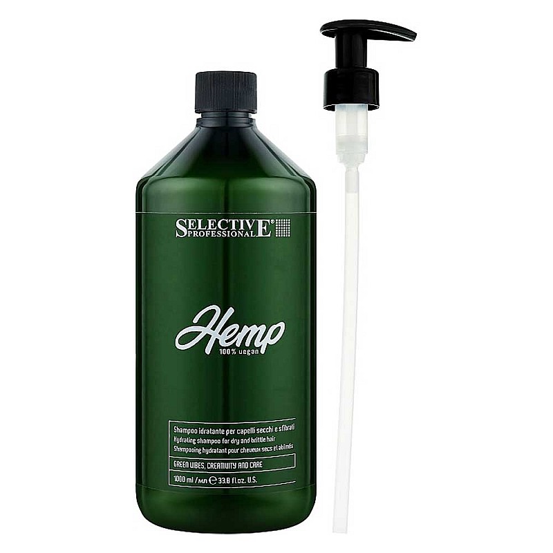 Интензивен шампоан за суха и изтощена коса с конопено семе Selective Hemp Shampoo 1000ml