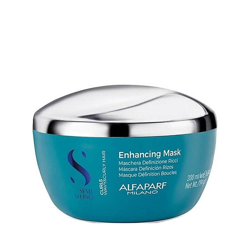 Хидратираща маска за къдрава коса ALFAPARF Semi Di Lino Curls Enhancing Mask 200ml