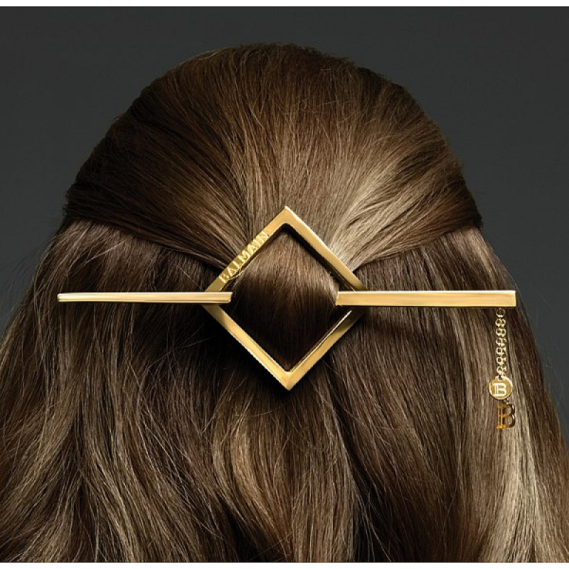 Лимитирана златна барета Balmain limited editon barrette pour cheveux jewelry gold SS21