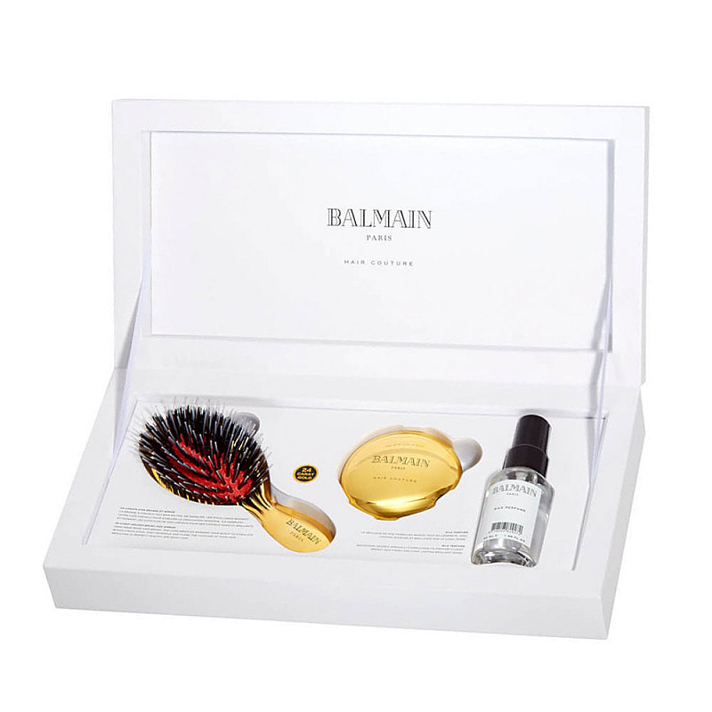 Премиум комплект със златна мини четка Balmain Golden Spa Brush Mini