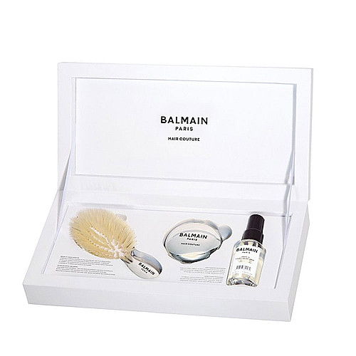 Премиум комплект със сребърна мини четка Balmain Silver Spa Brush Mini