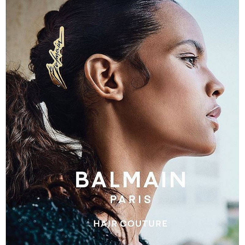 Лимитирана фиба с лого Balmain Hair Limited Edition Slide Signature FW21