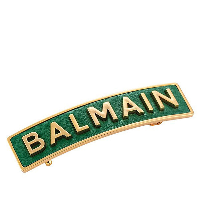 Лимитирана Зелена Барета Balmain Limited Edition Barrette Medium 