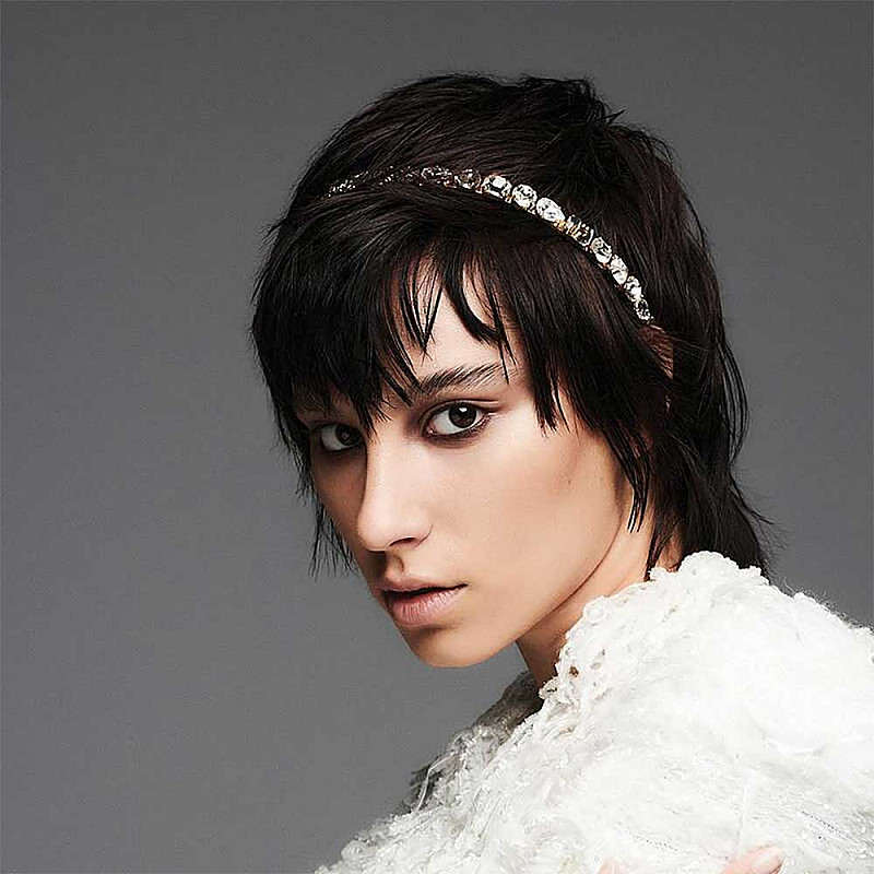 Диадема с камъни сваровски Balmain Eclat Headband Small Silver/Gold 