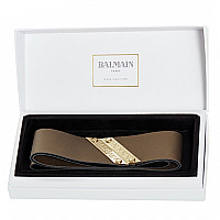  Кожена бронзова лента за глава Balmain Leather Headband Bronz