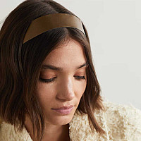  Кожена бронзова лента за глава Balmain Leather Headband Bronz