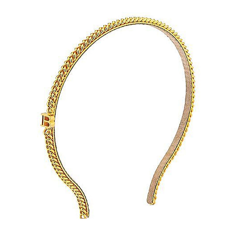 Златна диадема Balmain Pont Des Arts Headband Small Gold Chain 