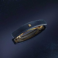 Кожена лимитирана барета Balmain Leather Barrette Cosmic Sapphire