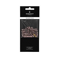 Капси за коса със силикон кафяви Double Hair L&V 100бр