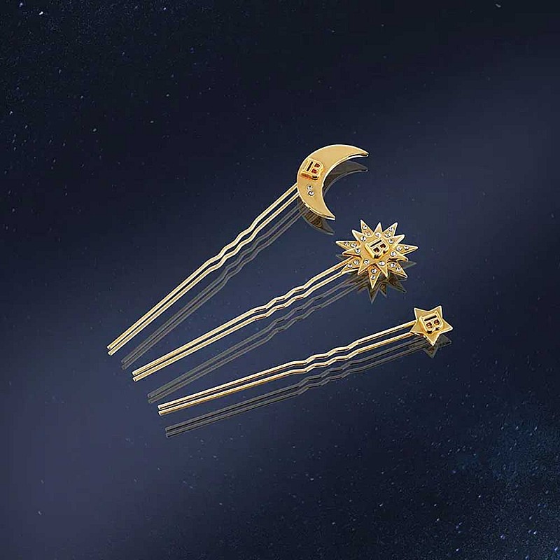Комплект златни фиби за коса Balmain Pin Set Gold Limited Edition