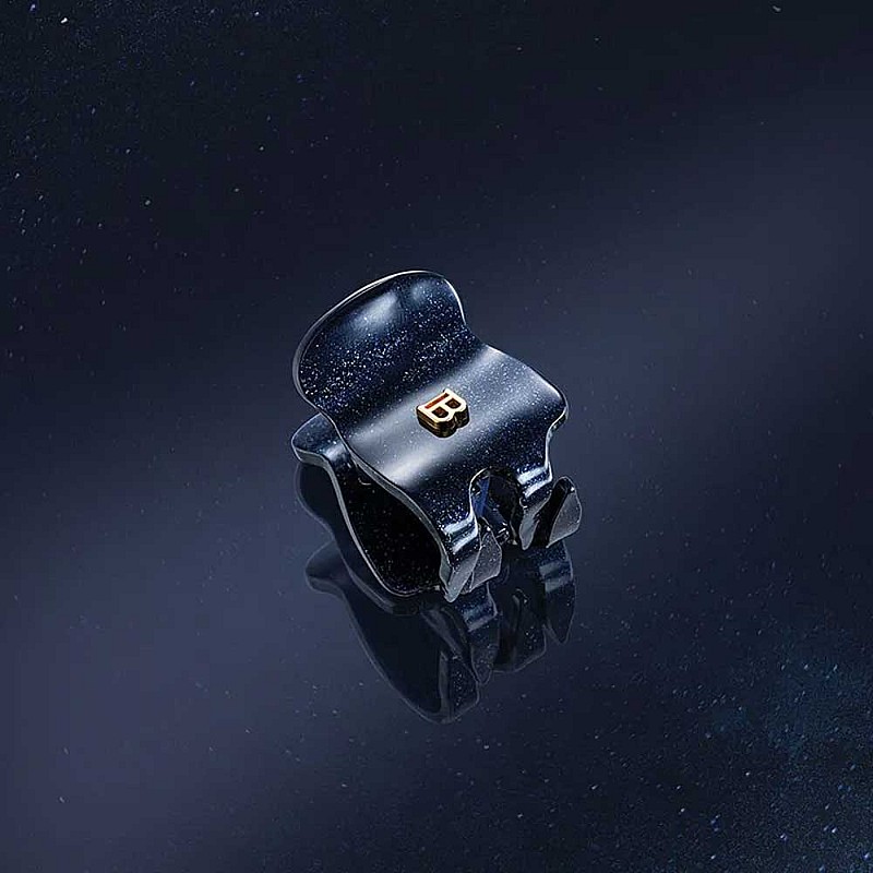 Малка щипка за коса Balmain Acetate Pince a Cheveux Extra Small Cosmic Sapphir