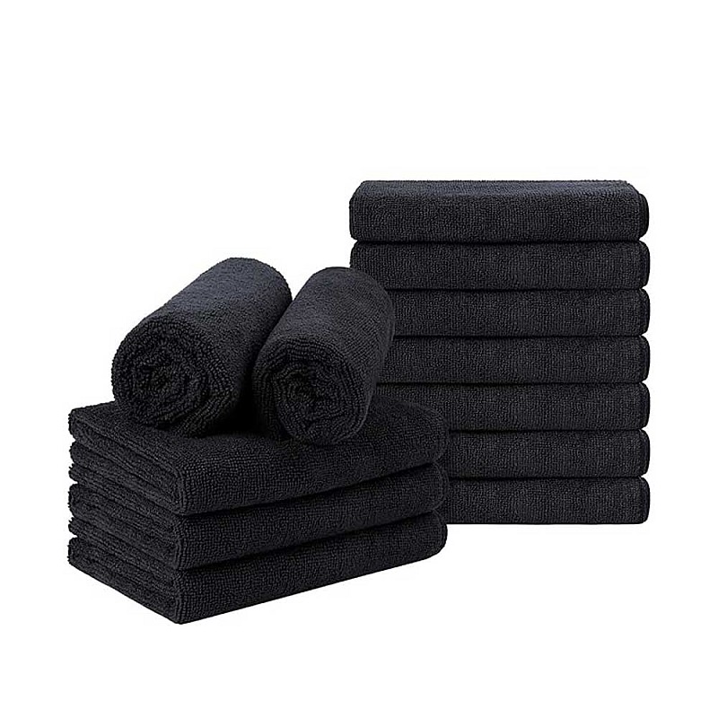 Бръснарски кърпи за лице Barburys Cotton Towels Black 6pcs