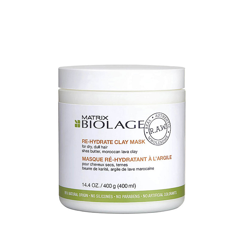 Натурална маска за суха коса с глина Biolage RAW Re-Hydrate Mask 400gr.