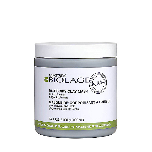 Натурална маска за обем с глина Biolage RAW Re-Bodify 400gr.