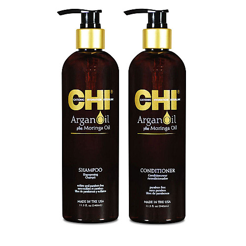 Комплект за суха и увредена коса с арганово масло / CHI Argan Oil 