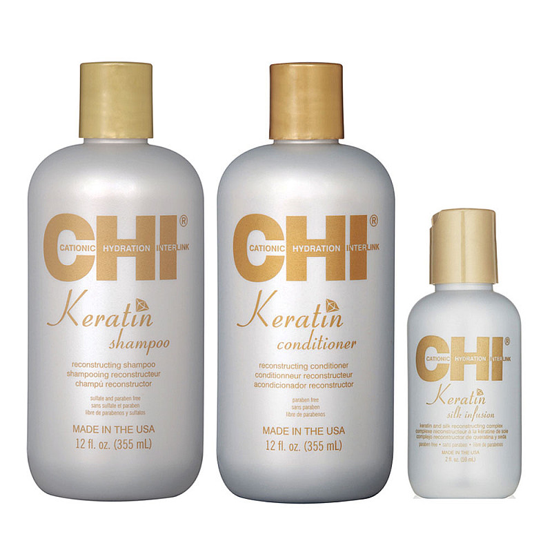 Кератинов комплект за изтощена коса CHI Keratin