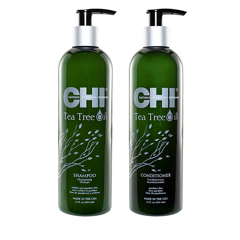 Сет Шампоан и Балсам за чувствителен скалп с чаено дърво CHI Tea Tree Oil