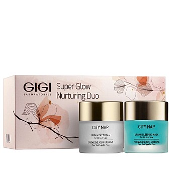 Комплект за защита на кожата Gigi City Nap Super Glow Nurturing Duo