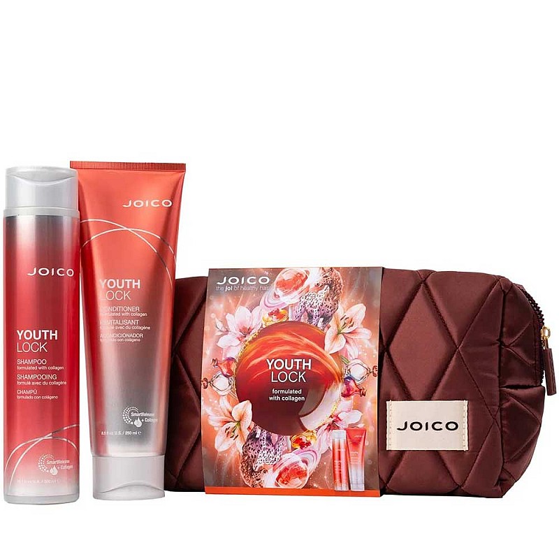 Подаръчен комплект за зряла и суха и изтощена коса Joico YouthLock Duo