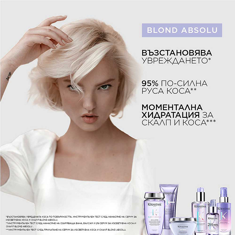 Възстановяващ серум за коса и скалп Kerastase Blond Absolu 2% Pure Hyaluronic Acid Serum 50ml