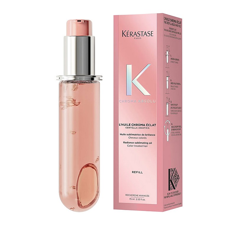 Олио за защита на боядисаната коса пълнител Kerastase Chroma Éclat Radiance Hair Oil 75ml