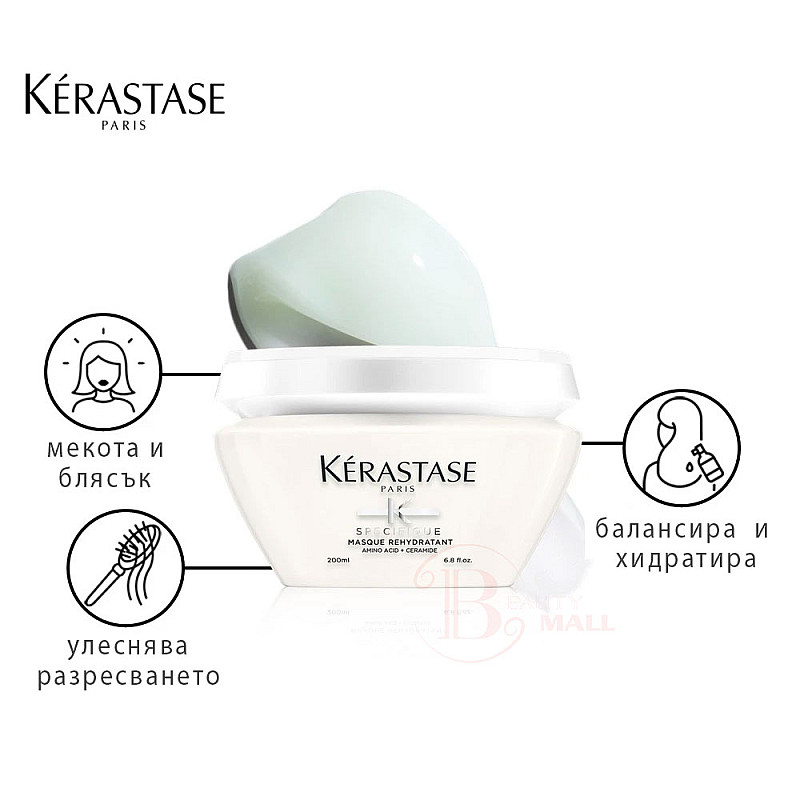 Хидратираща маска за сухи дължини Kerastase Specifique Masque Réhydratant Hair Mask 200ml 