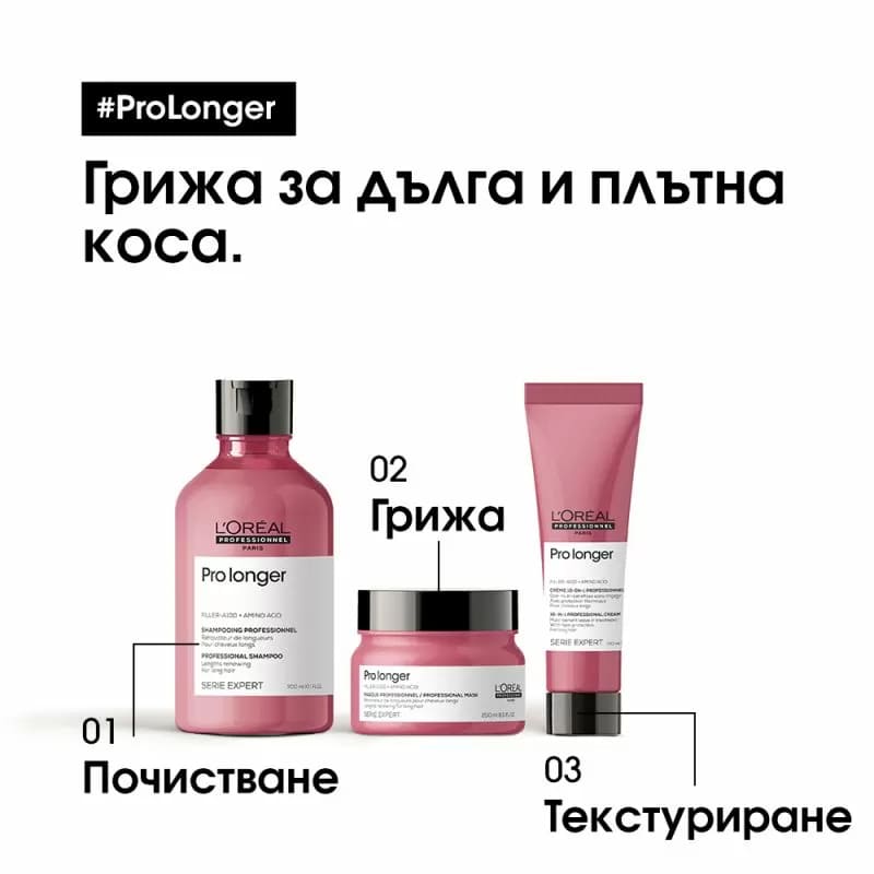 Обновяващ шампоан за изтощена коса Loreal Professionnel Pro Longer 300ml