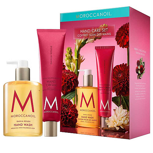 Лимитиран комплект грижа за ръце Moroccanoil Hand Care Dahlia Rouge