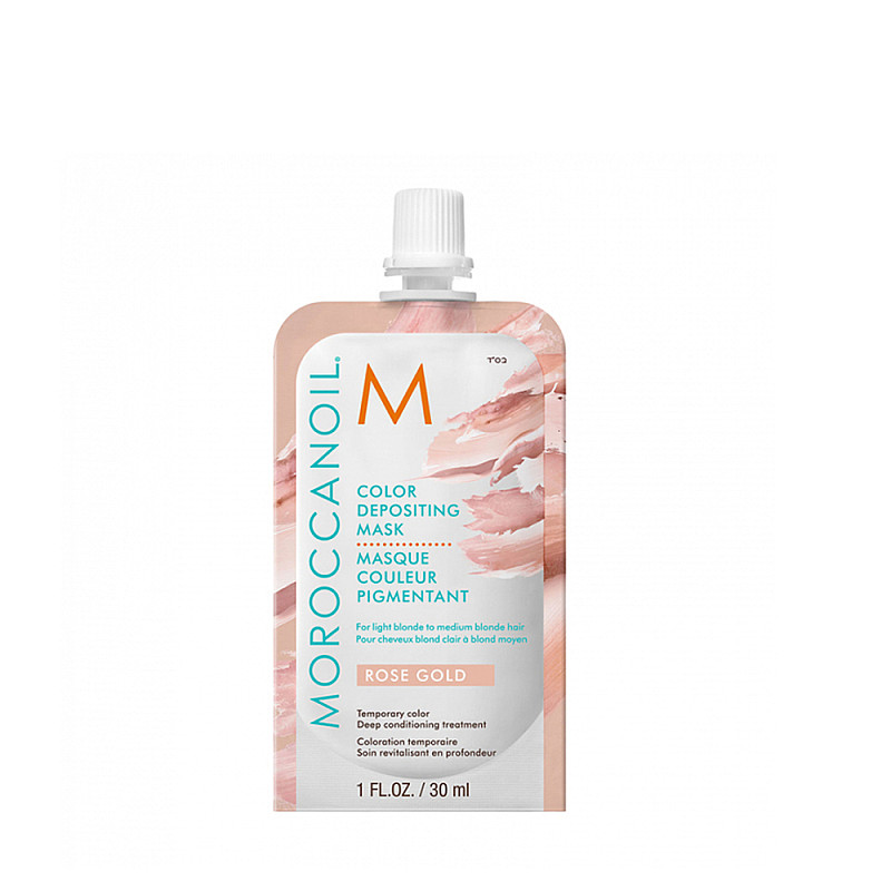 Оцветяваща маска цвят златно розово  Moroccanoil mask 30ml