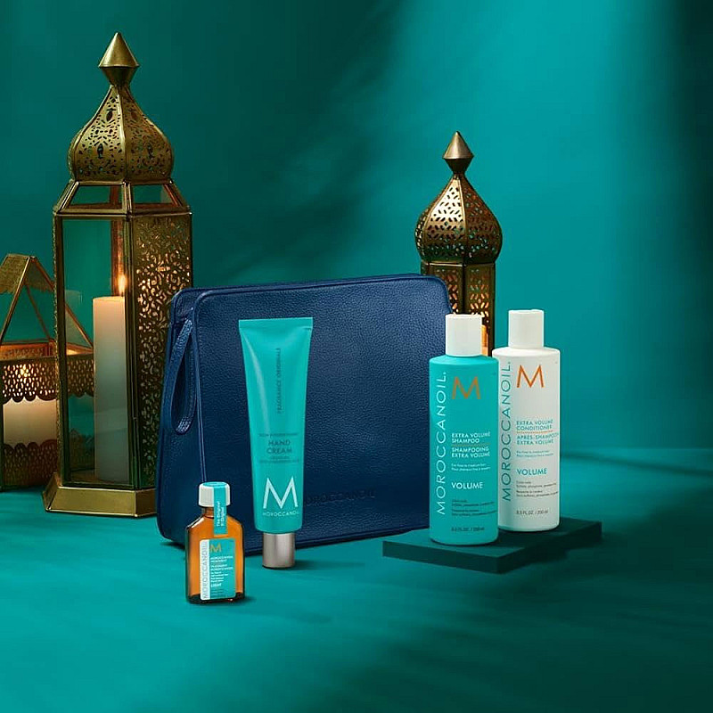 Комплект за обем с ПОДАРЪК Moroccanoil Luminous Wonders Volume Holiday Set