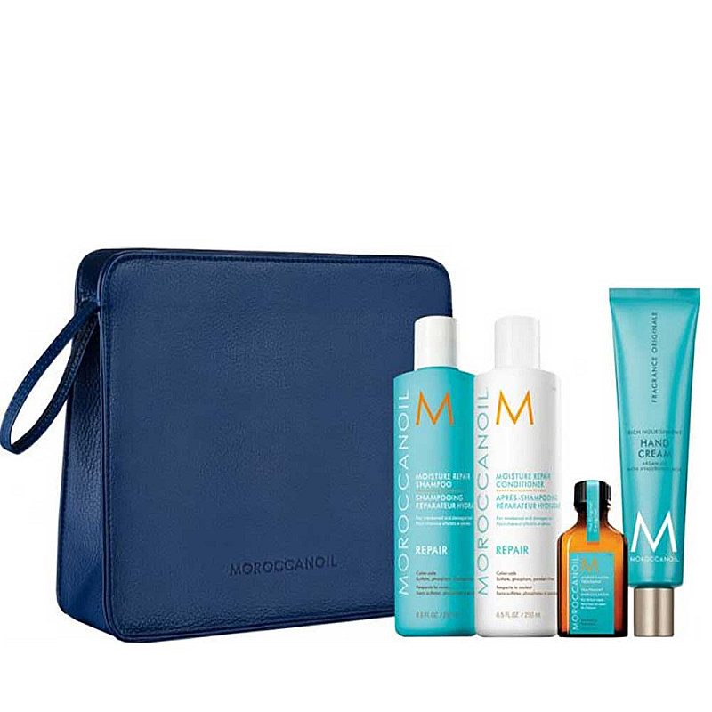 Kомплект за възстановяване на косата Moroccanoil Luminous Wonders repair Holiday Set