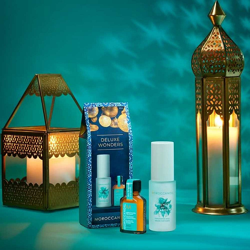 Сет арганово масло и парфюм за фина коса Moroccanoil Deluxe Wonders Light 