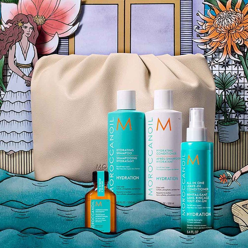 Лимитиран дълбоко хидратиращ комплект за коса Moroccanoil Holiday Hydration Hair Set