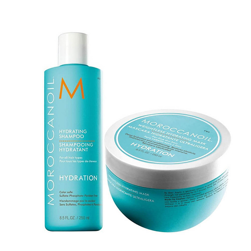 Хидратиращ комплект шампоан и маска за тънка коса Moroccanoil Weightless Hydrating