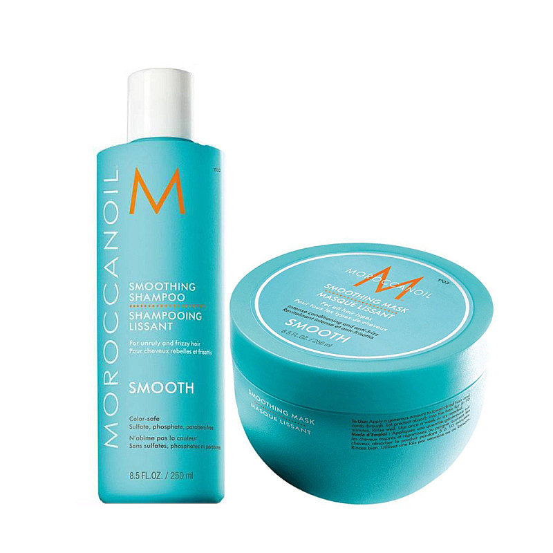 Сет шампоан и маска за приглаждане Moroccanoil Smoothing Set