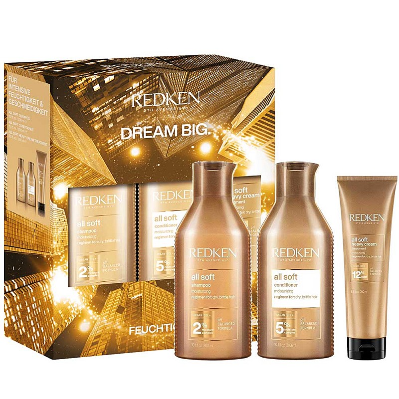 Коледен комплект за интензивна хидратация Redken All Soft Dream Big 