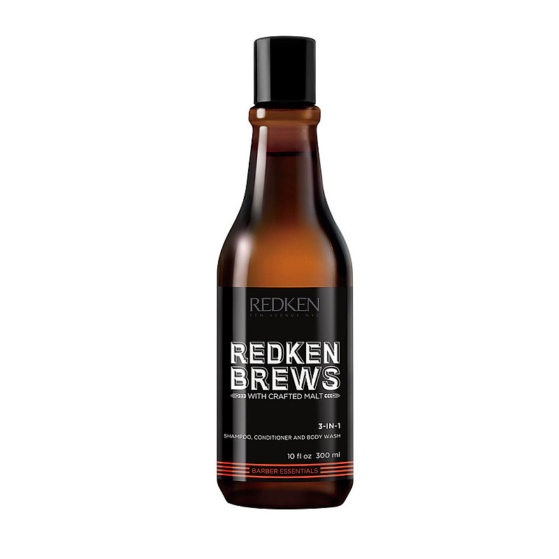 Шампоан, балсам и душ гел 3в1 Redken Brews Men's 3 in 1 Shampoo 300ml