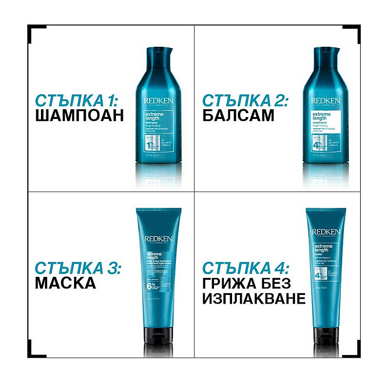 Интензивна маска за бърз растеж Redken Extreme Length Triple Action Treatment Mask 250ml