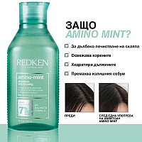 Ментов шампоан за мазен скалп Redken Amino-Mint Shampoo 300ml