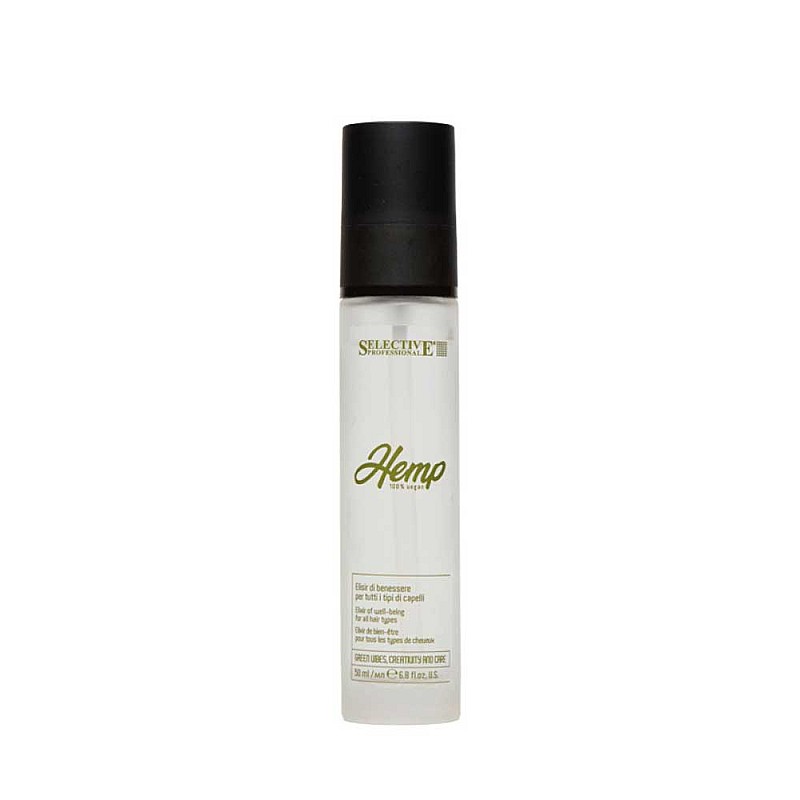 Подхранващо олио за всеки тип коса с конопено масло Selective Hemp Elexir 50ml