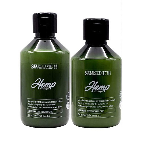 Комплект за суха и изтощена коса с конопено семе Selective Hemp
