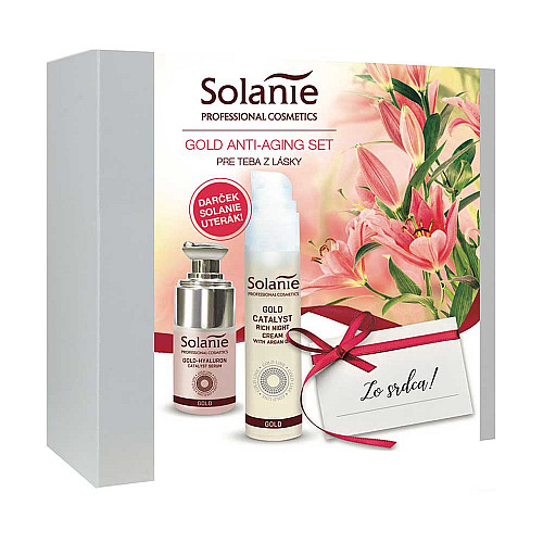 Анти ейдж комплект с арган и 24каратово злато Solanie Gold Anti Aging Set