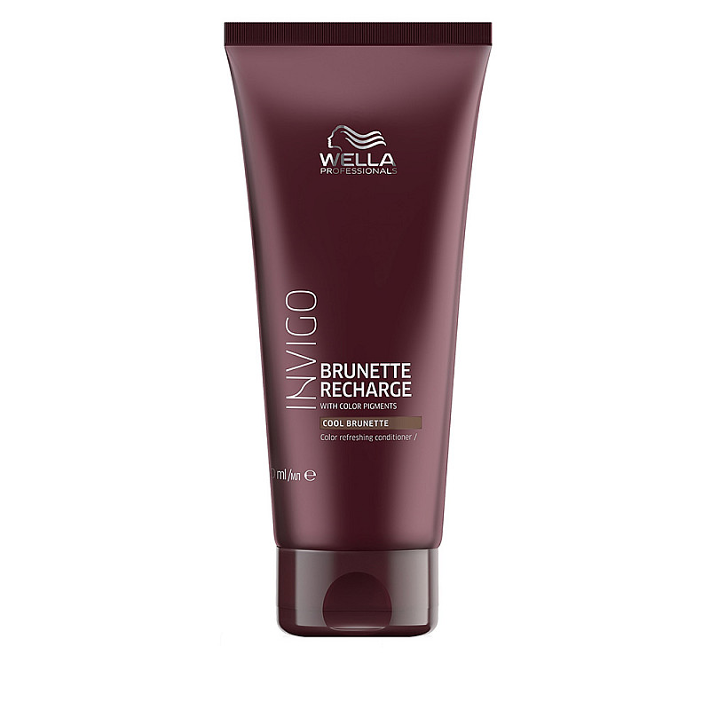 Балсам оцветител в студената кафява гама / Wella Recharge Cool Brunette Conditioner 200мл.