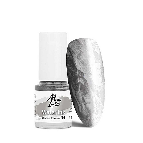 Акварелни капки за декорация  №34 MollyLac Water Ink Metalic 5ml