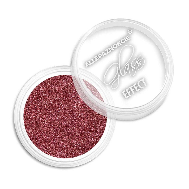 Пудра за нокти с огледален ефект AlleLac Glass Effect Deep Pink N4