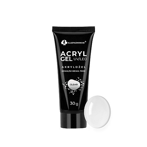 Акригел безцветен Allepaznokcie HEMA/Di-HEMA Free Clear 30ml