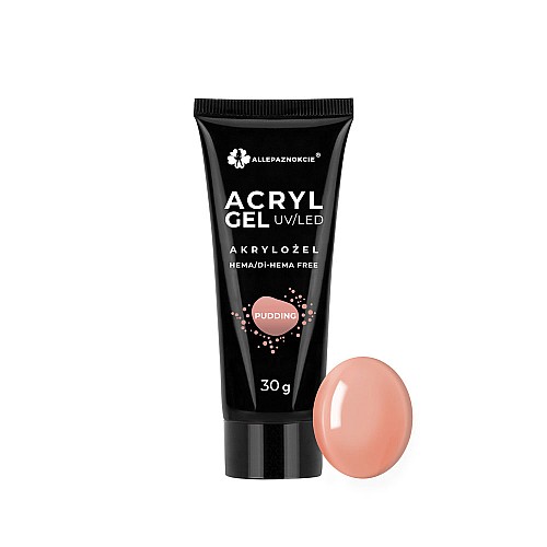 Акригел цвят пудинг Allepaznokcie HEMA/Di-HEMA Free Pudding 30ml