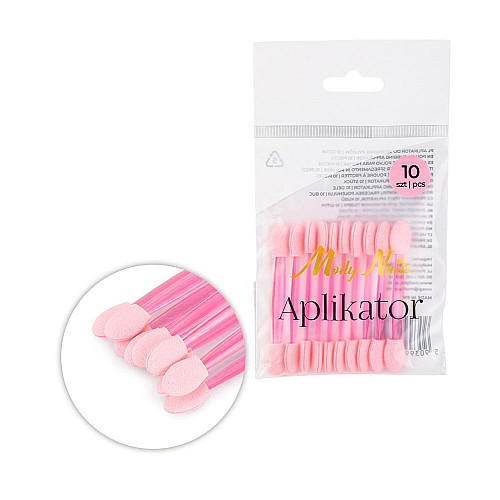 Апликатор за пудра Molly Nails розов 10 бр.