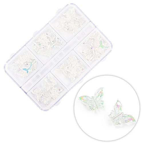 Кутия с 3D декорации пеперуди Molly Nails 36 броя