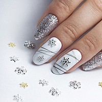 Бижу за нокти снежинки 30бр